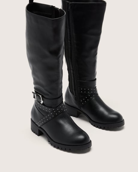 Extra Wide Width, Studded Tall Boot