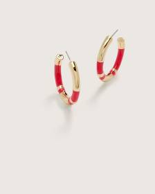 Boucles d'oreilles anneaux à deux tons