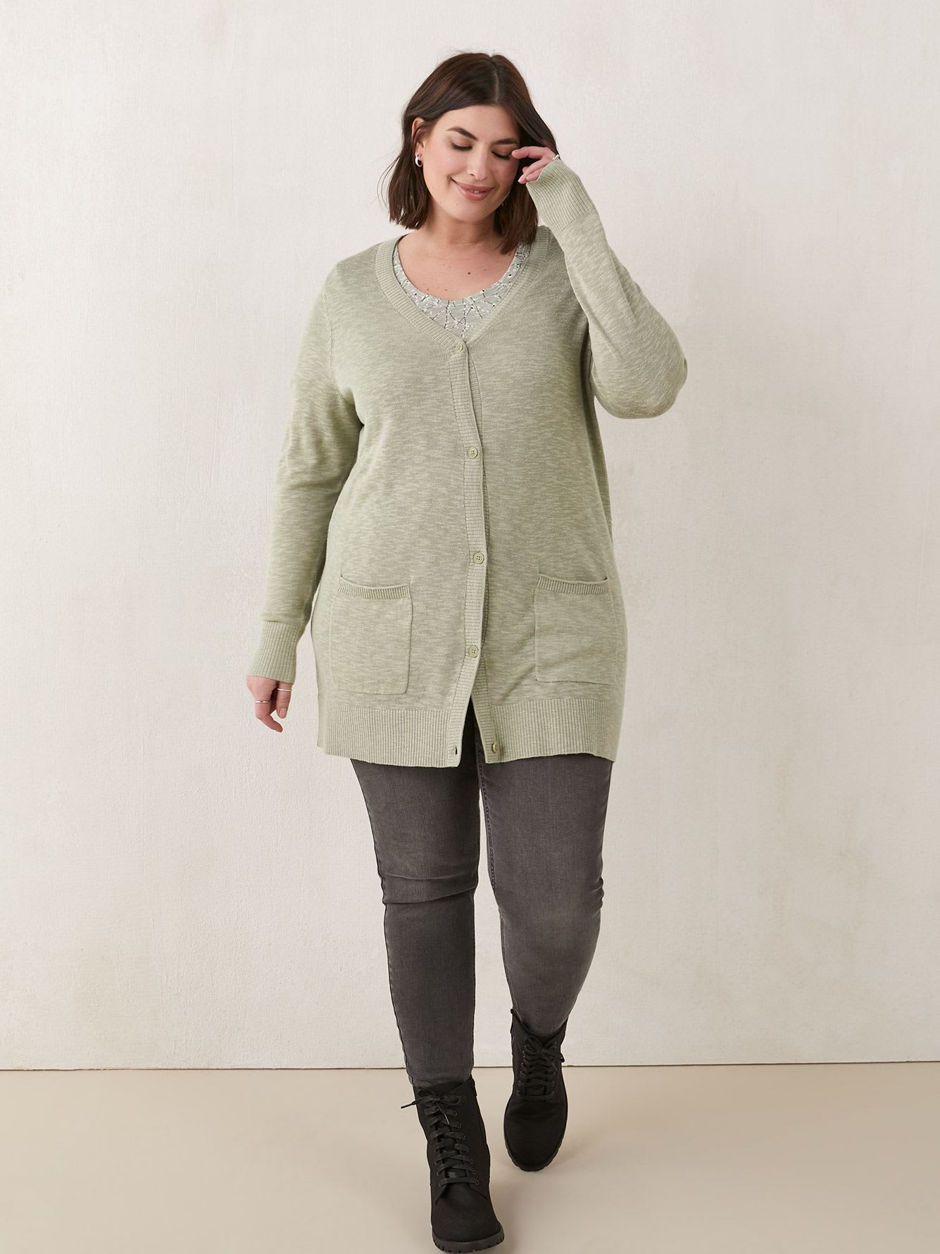 Sweater Cardigan With Buttons - In Every Story