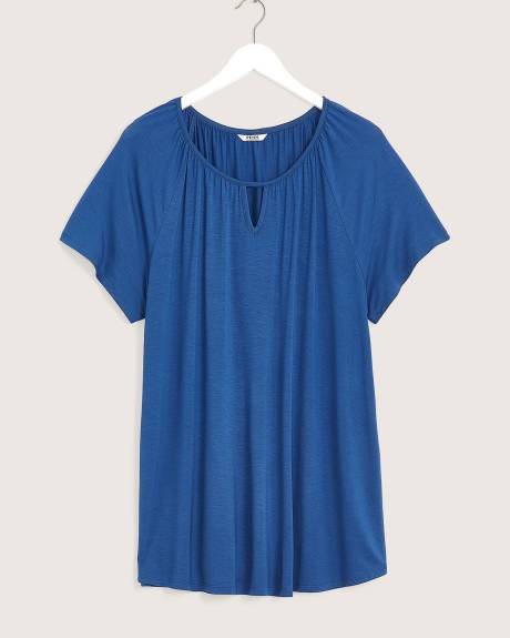 Responsible, Printed Short-Sleeve Knit Tunic