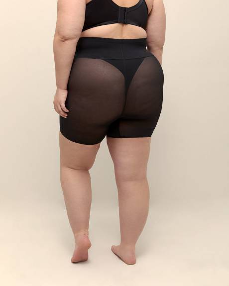 Long-Leg Shaping Brief with Mesh and Lace - ti Voglio