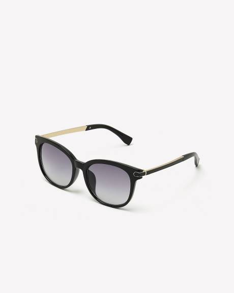 Classic Round Sunglasses with Metal Branches