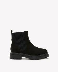 Extra Wide Width, Chunky Black Chelsea Bootie
