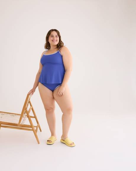 Culotte de maillot texturée avec élastique à motifs géométriques