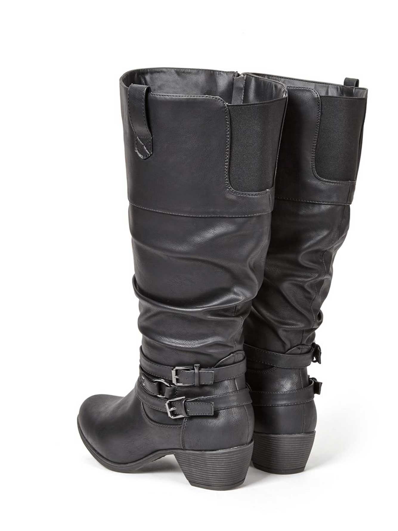 WideWidth Tall FauxLeather Boots Penningtons