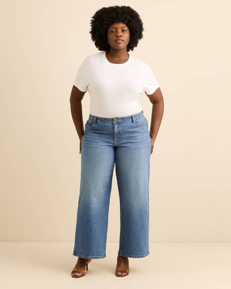 Low Rise Baggy Wide Leg Denim - Addition Elle
