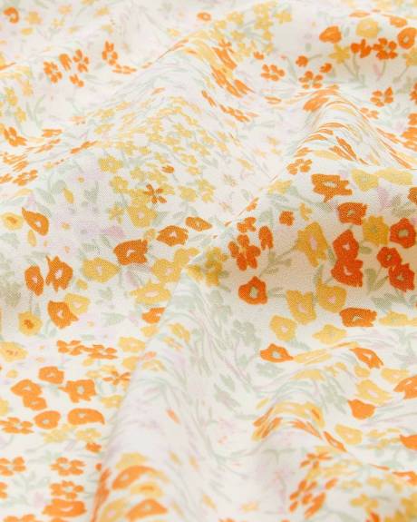 Robe mi-longue fleurie sans manches - Addition Elle