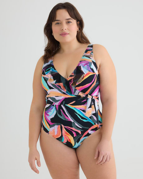 Swimsuits For All Women's Plus Size High-Neck One Piece 28 Multi