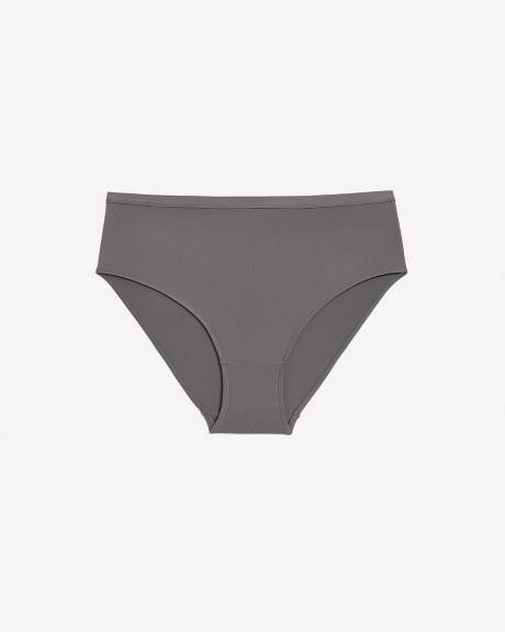High-Cut Grey Microfibre Brief - ti Voglio