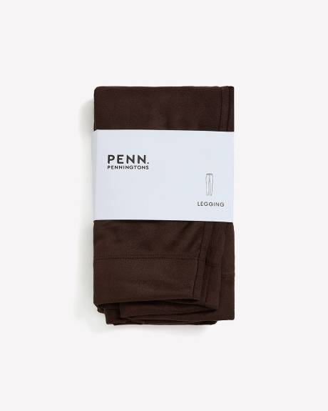 Brown Faux-Suede Fashion Legging