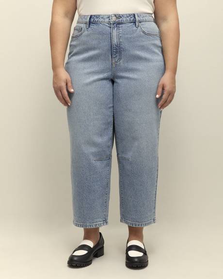 High-Rise Barrel-Leg Jeans - d/C JEANS