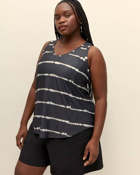 Striped V-Neck Tank Top - Active Zone