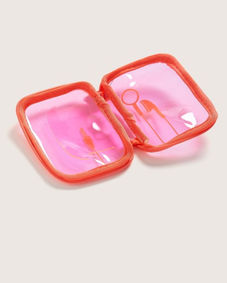 Transparent Pink Ear Bud Case - MYTAGALONGS