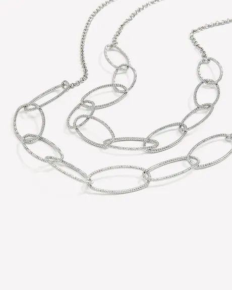 Two-Row Oval-Link Short Necklace