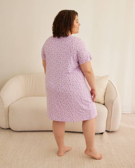 Chemise de nuit à manches courtes imprimée - ti Voglio