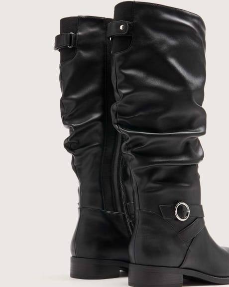 Extra Wide Width Tall Boots With Ruching - Addition Elle