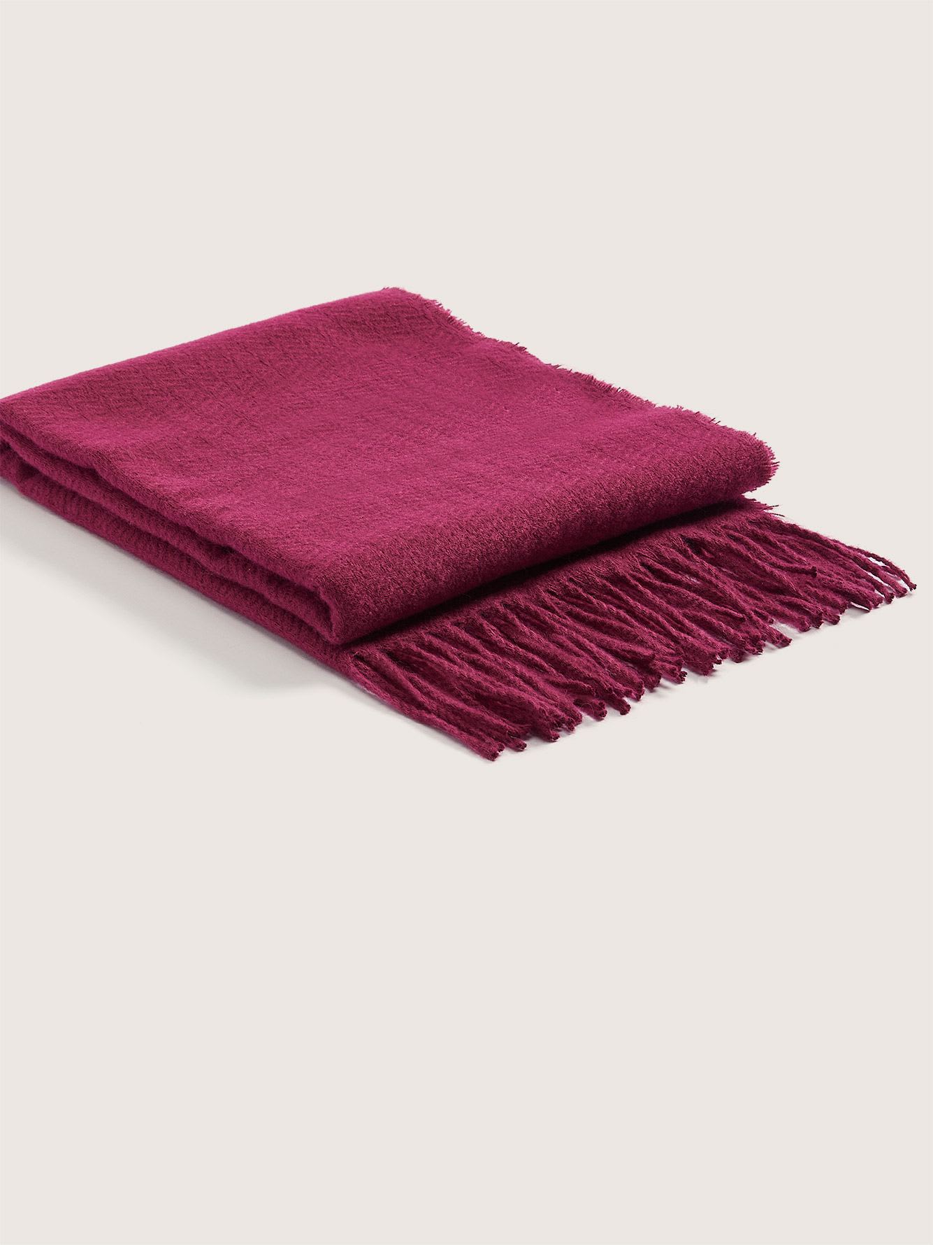 Woven Scarf with Fringes