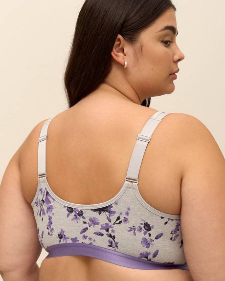 Front-Closure Floral Cotton Bra - ti Voglio