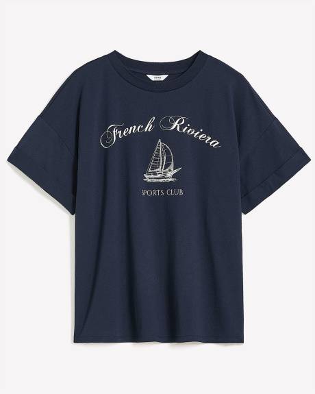 Cotton Boxy-Fit Crewneck T-shirt - PENN. Essentials