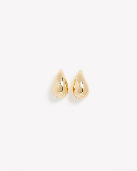 Boucles d'oreilles métalliques en forme de goutte d'eau