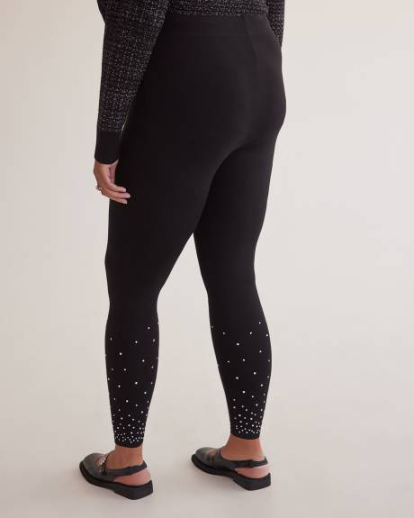 Responsible, Black Legging with Rhinestone Detail - PENN. Essentials