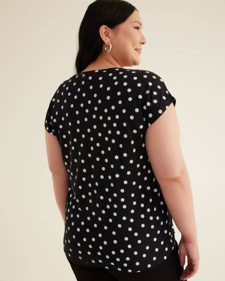 Responsible, Long Knit Top with Shirring Hem