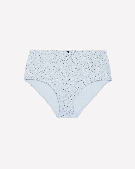 Cotton Brief with Flower Print and Bow - ti Voglio
