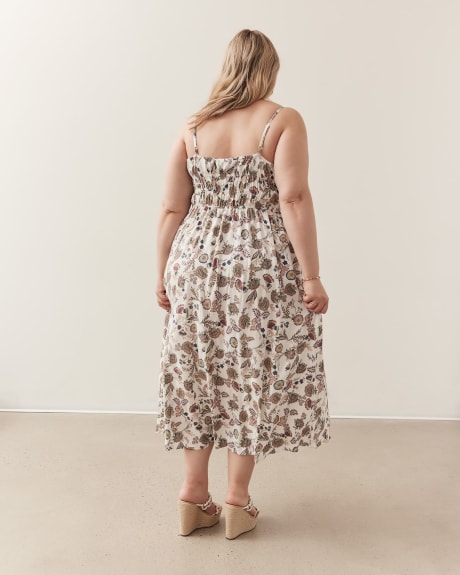 Responsible, Floral Woven Fit-and-Flare Maxi Dress
