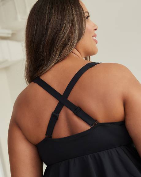 Black Ruffled Tankini