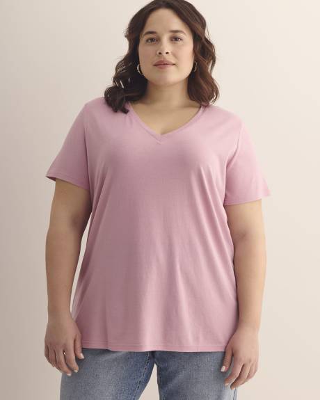 T-shirt col en V, coupe boyfriend - Essentiels PENN.