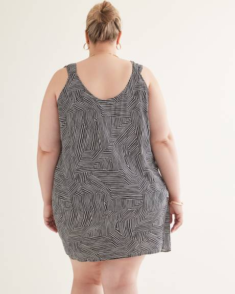 Blouse évasée à bretelles larges, tissu responsable