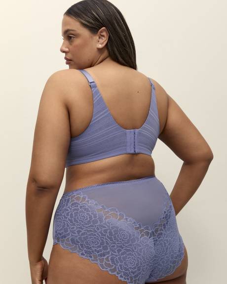 Solid Microfibre Brief with Lace at the Back - Déesse Collection