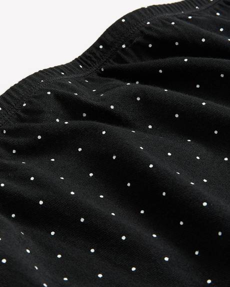 Culotte classique en coton noir à pois - ti Voglio