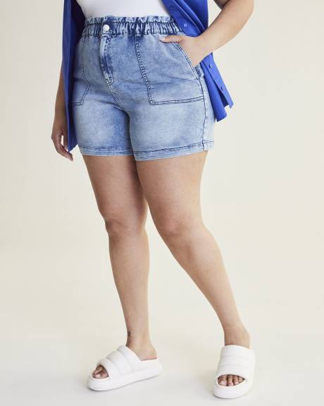 1948-Fit, Stretch Denim Short, Acid Wash - d/C JEANS