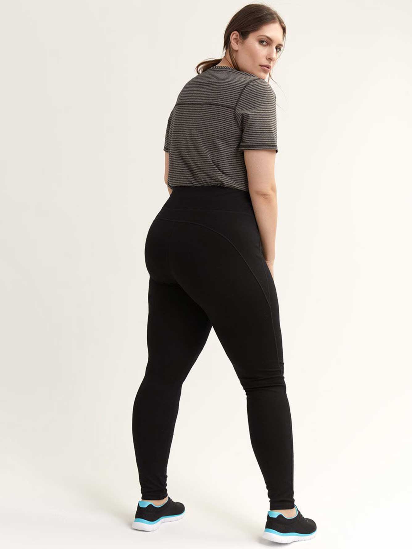 Tall Plus Size Fit Solution Black Leggings ActiveZone Penningtons