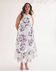 Robe longue licou fleurie - City Chic