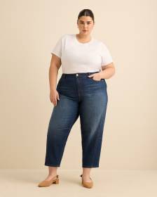 High-Rise Barrel Leg Jeans - d/C JEANS