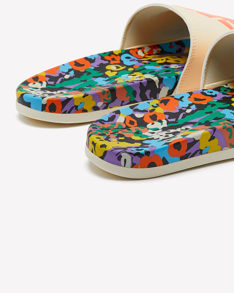 Regular Width, Floral Adilette Comfort Slides - adidas