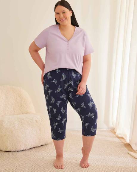 Printed Pajama Capri Pant - ti Voglio