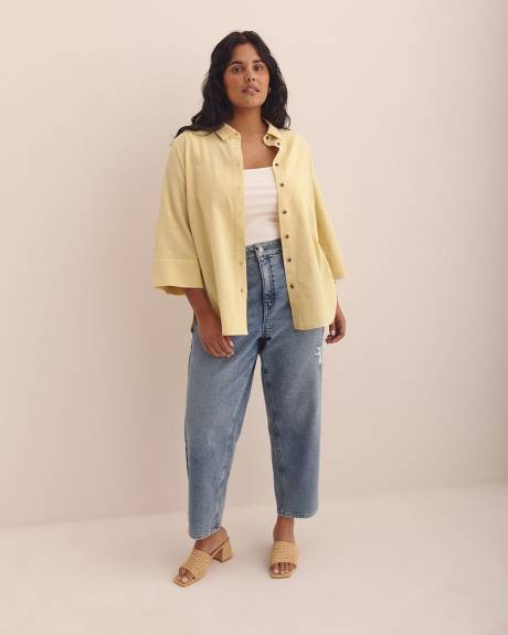 Chemisier en mélange de coton - Addition Elle