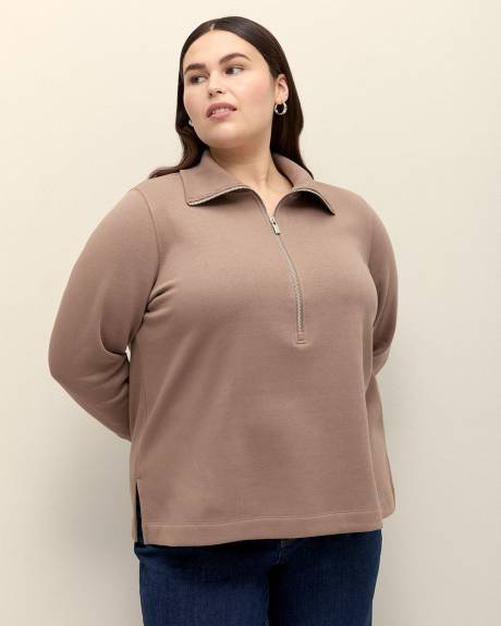 Mockneck Sweatshirt with Zipper