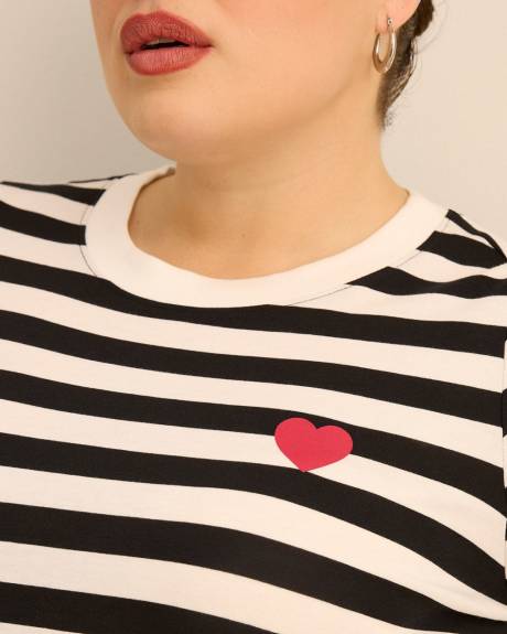 Striped Crewneck Tee - PENN. Essentials