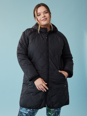 Manteau long matelassé à capuche - Active Zone