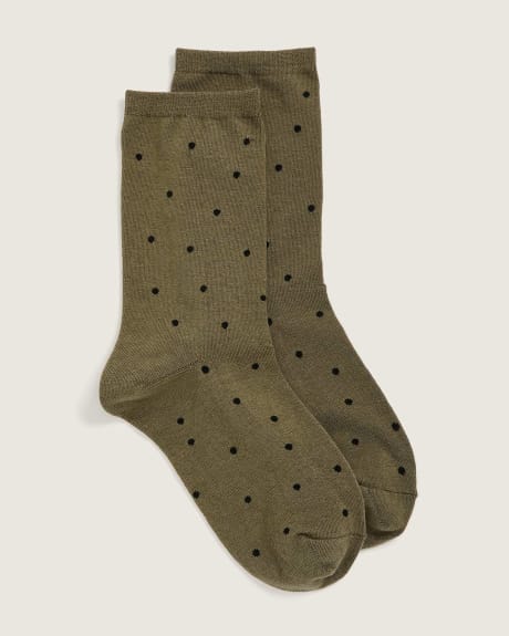 Chaussettes imprimées tendance, petits pois - In Every Story