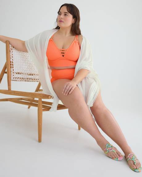 Empire-Waist Swim Cover-Up Kaftan