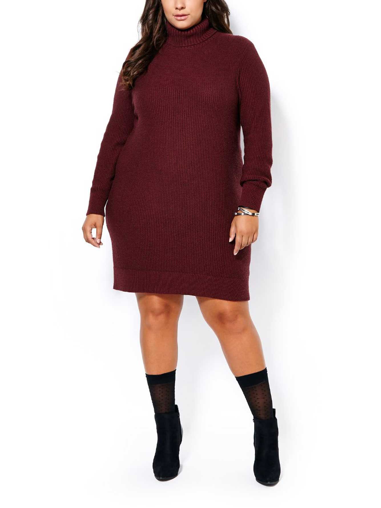 long sleeve turtle neck gown