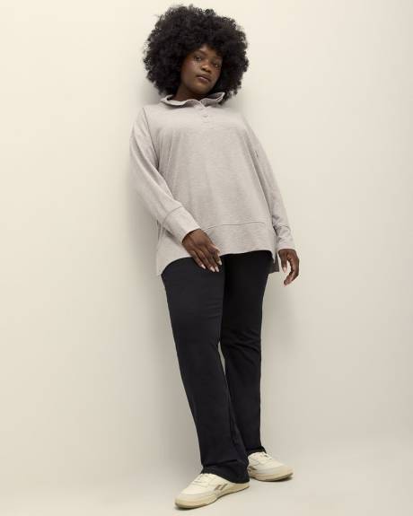 Sweatshirt en tricot français avec col montant - Active Zone