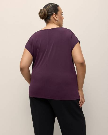 Cowl-Neck Knit Top