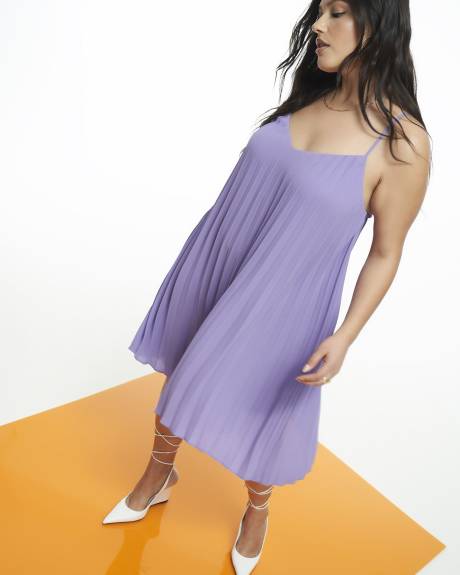 Robe plissée sans manches, tissu responsable - Addition Elle