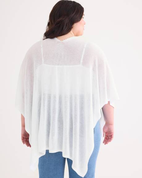Knitted Cape with Picot Trim